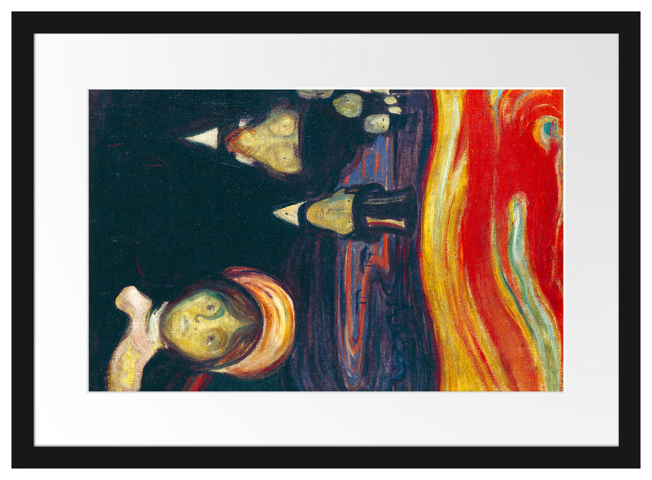 Edvard Munch - Angst Passepartout Rechteckig 40