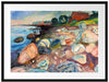 Edvard Munch - Küste mit rotem Haus Passepartout Rechteckig 80
