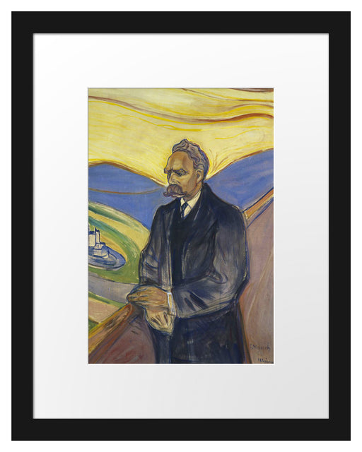 Edvard Munch - Portrait von Friedrich Nietzsche Passepartout Rechteckig 30