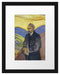 Edvard Munch - Portrait von Friedrich Nietzsche Passepartout Rechteckig 30