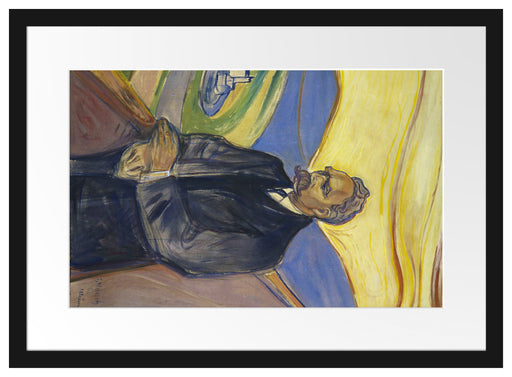 Edvard Munch - Portrait von Friedrich Nietzsche Passepartout Rechteckig 40