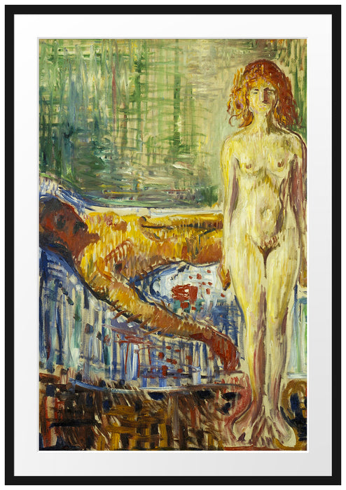 Edvard Munch - Der Tod des Marat II Passepartout Rechteckig 100