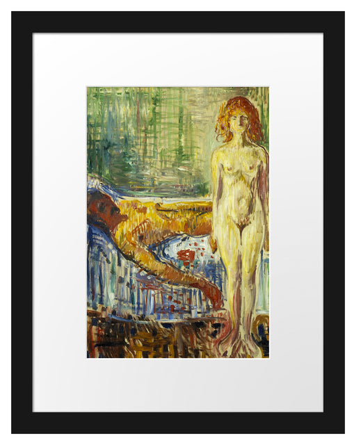 Edvard Munch - Der Tod des Marat II Passepartout Rechteckig 30
