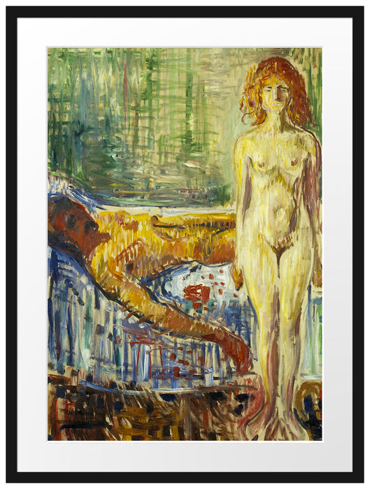 Edvard Munch - Der Tod des Marat II Passepartout Rechteckig 80