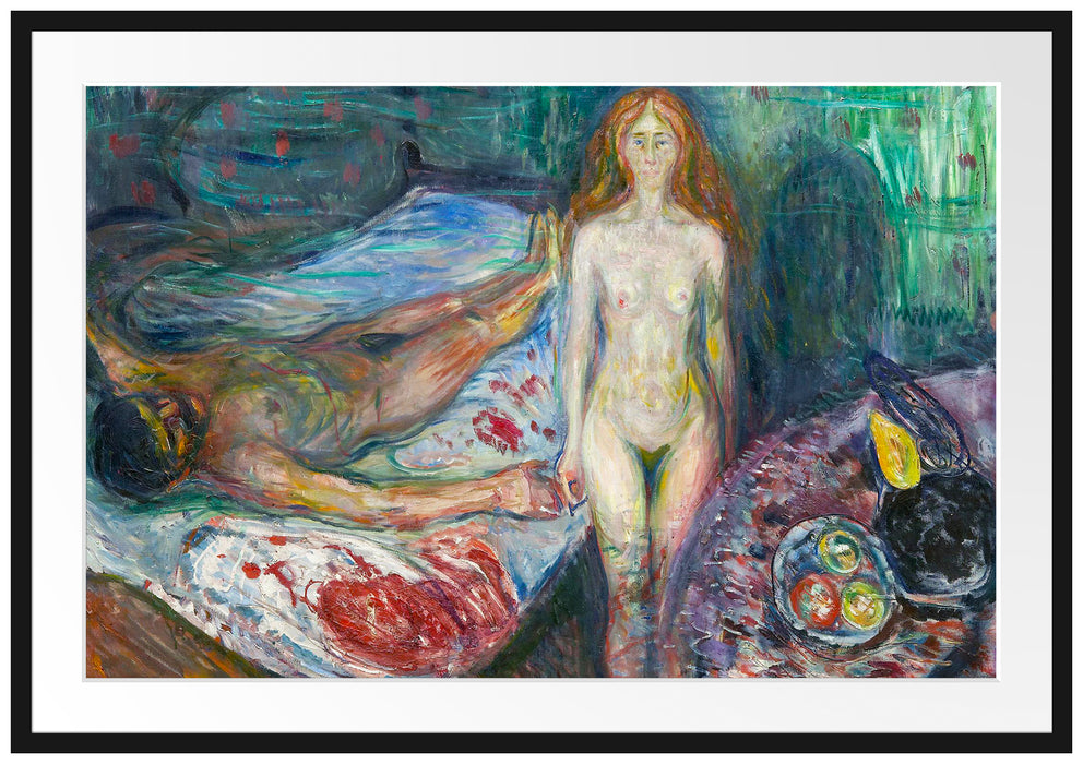 Edvard Munch - Der Tod des Marat I Passepartout Rechteckig 100
