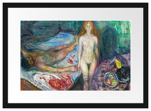 Edvard Munch - Der Tod des Marat I Passepartout Rechteckig 40