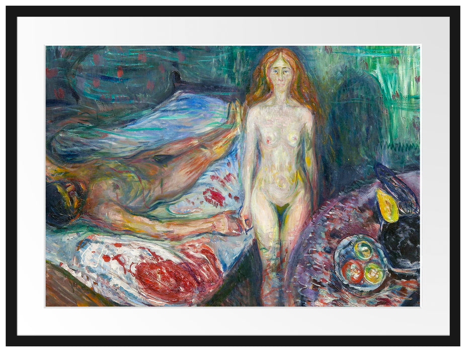 Edvard Munch - Der Tod des Marat I Passepartout Rechteckig 80