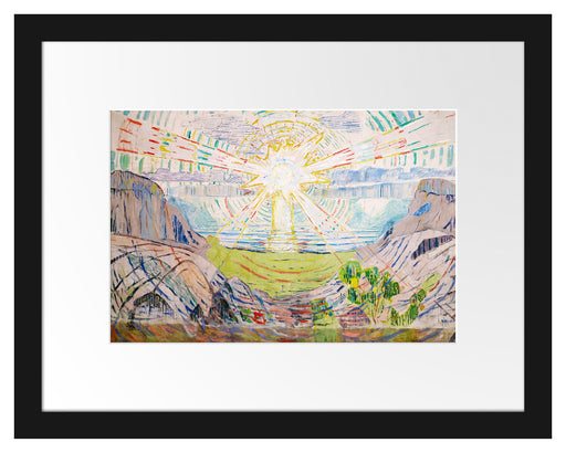 Edvard Munch - Die Sonne Passepartout Rechteckig 30