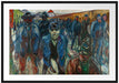 Edvard Munch - Arbeiter auf dem Heimweg Passepartout Rechteckig 100