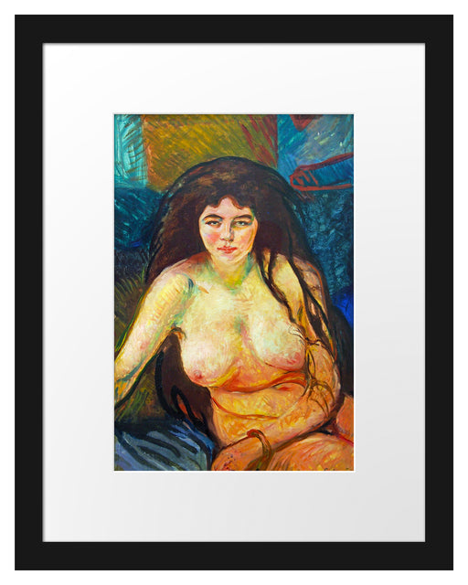 Edvard Munch - Sitzende Nackte Passepartout Rechteckig 30