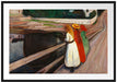 Edvard Munch - Mädchen auf der Brücke Passepartout Rechteckig 100
