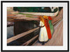 Edvard Munch - Mädchen auf der Brücke Passepartout Rechteckig 80