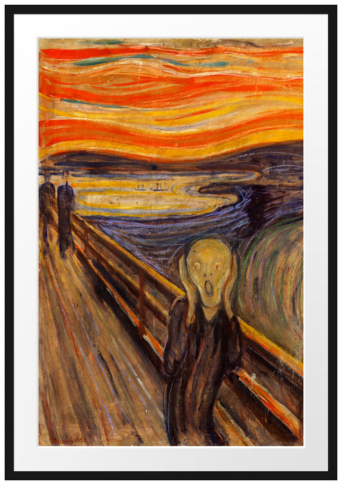 Edvard Munch - Der Schrei I Passepartout Rechteckig 100