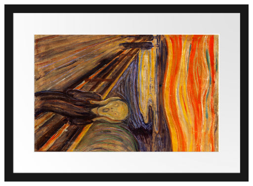 Edvard Munch - Der Schrei I Passepartout Rechteckig 40