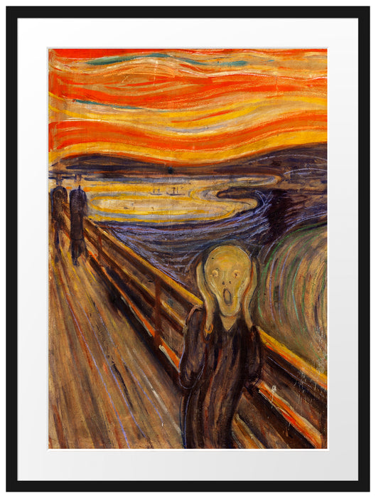 Edvard Munch - Der Schrei I Passepartout Rechteckig 80