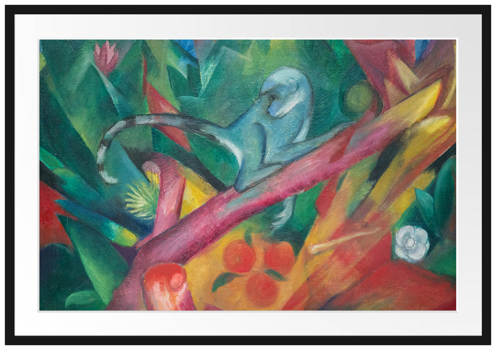 Franz Marc - Das Äffchen Passepartout Rechteckig 100