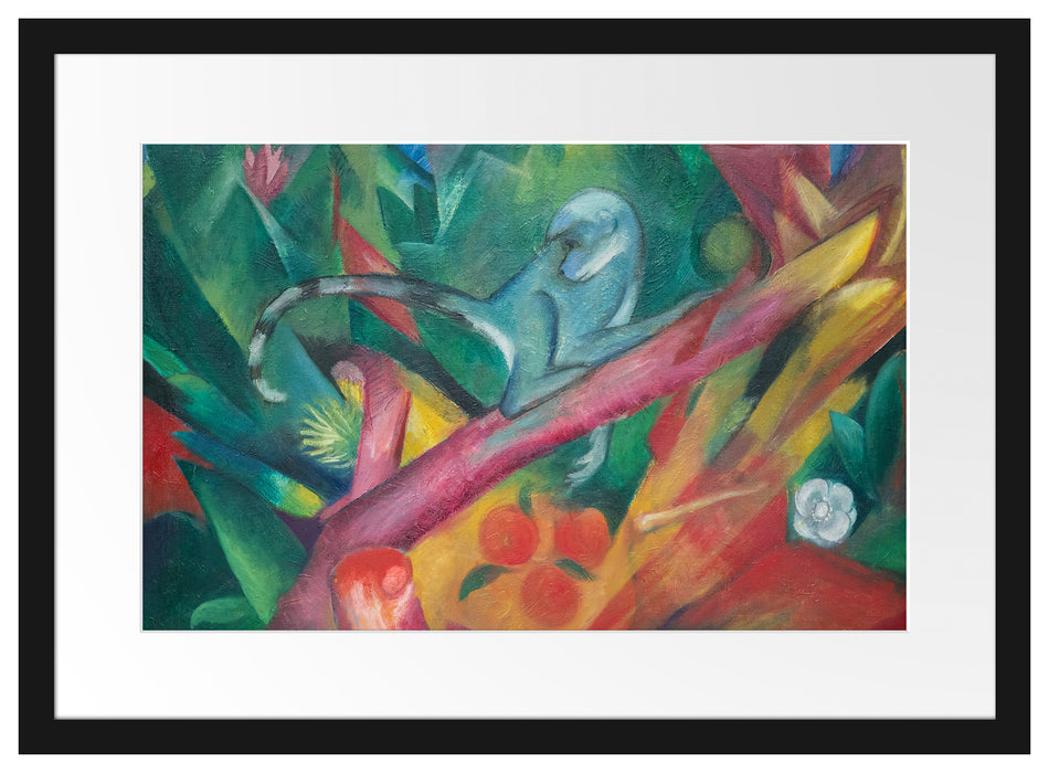 Franz Marc - Das Äffchen Passepartout Rechteckig 40