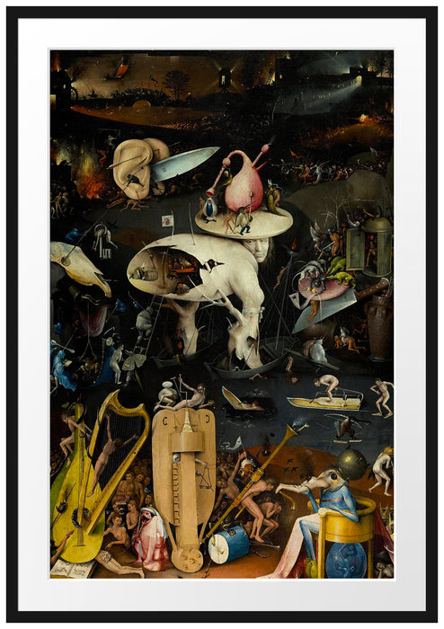 Hieronymus Bosch - Der Garten der Lüste III Passepartout Rechteckig 100