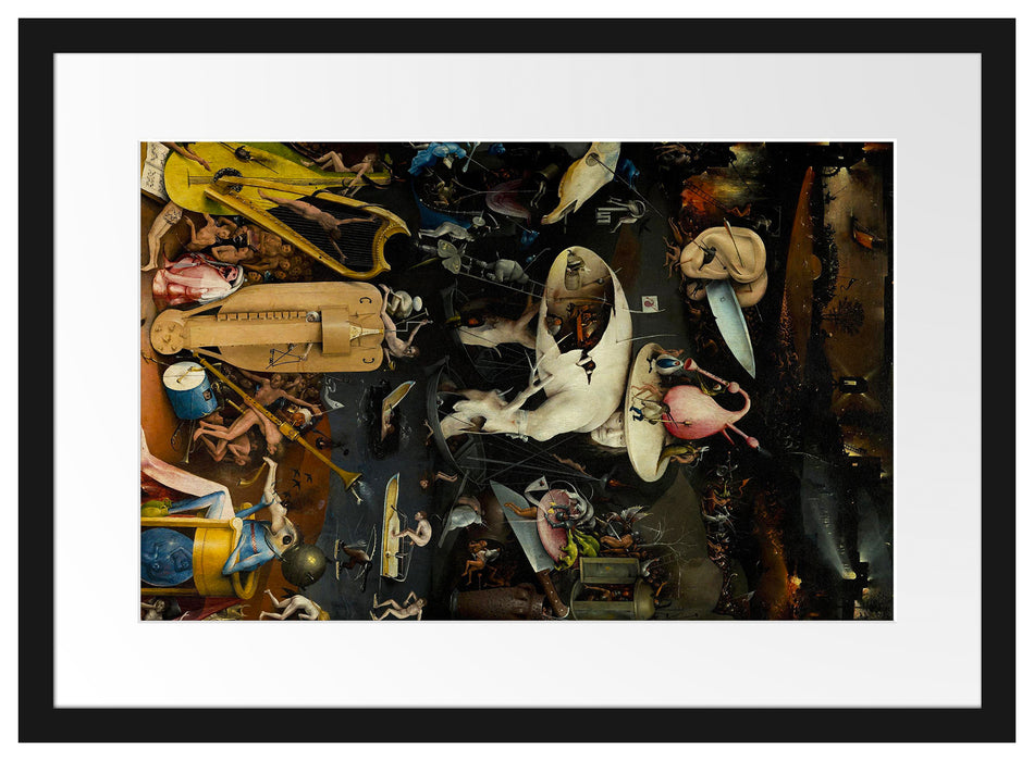 Hieronymus Bosch - Der Garten der Lüste III Passepartout Rechteckig 40