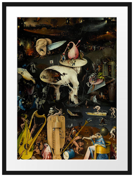 Hieronymus Bosch - Der Garten der Lüste III Passepartout Rechteckig 80