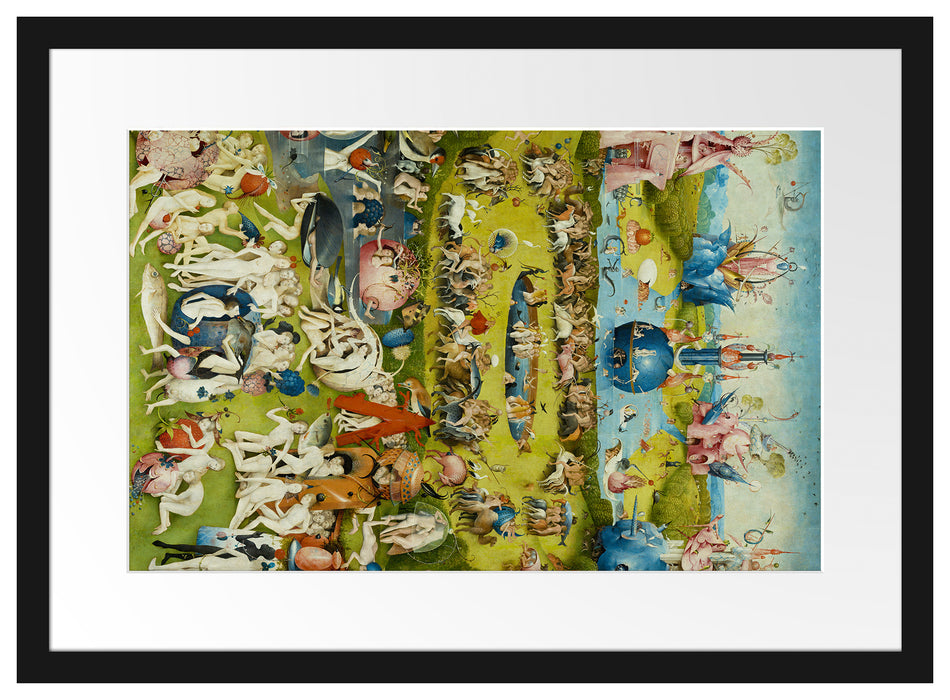 Hieronymus Bosch - Der Garten der Lüste IV Passepartout Rechteckig 40
