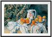 Paul Cézanne  - Stillleben mit Gardine Passepartout Rechteckig 100
