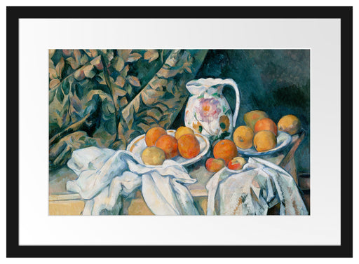 Paul Cézanne  - Stillleben mit Gardine Passepartout Rechteckig 40