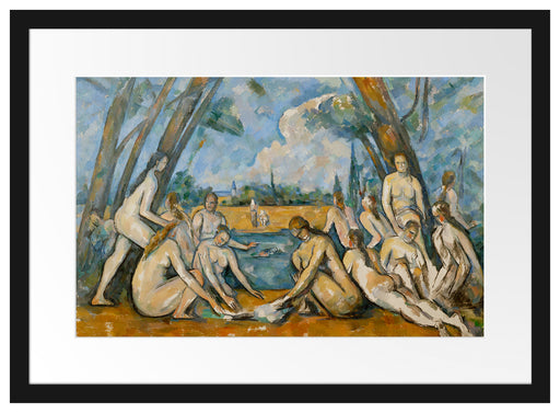 Paul Cézanne  - Die großen Badenden Passepartout Rechteckig 40