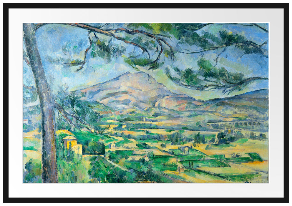 Paul Cézanne  - Mont Sainte-Victoireca Passepartout Rechteckig 100