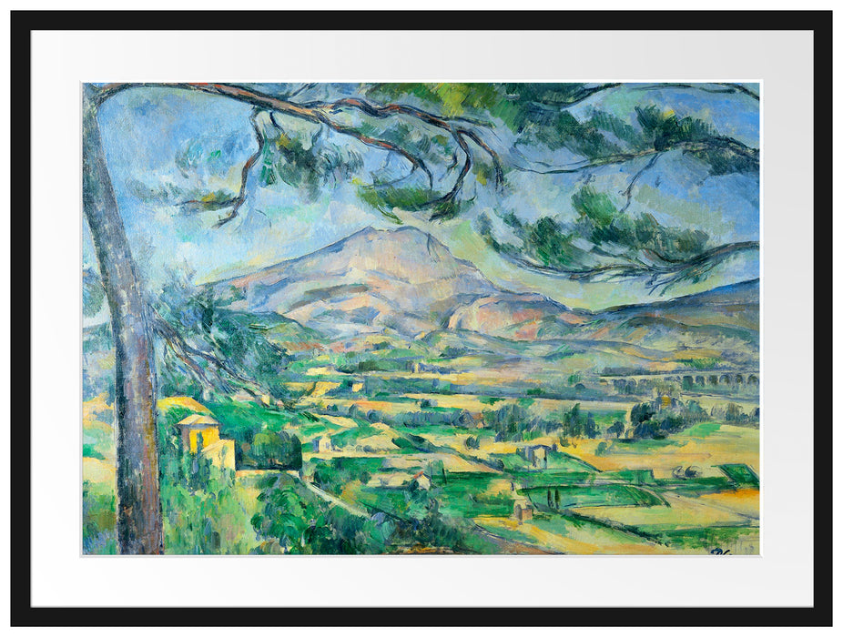 Paul Cézanne  - Mont Sainte-Victoireca Passepartout Rechteckig 80