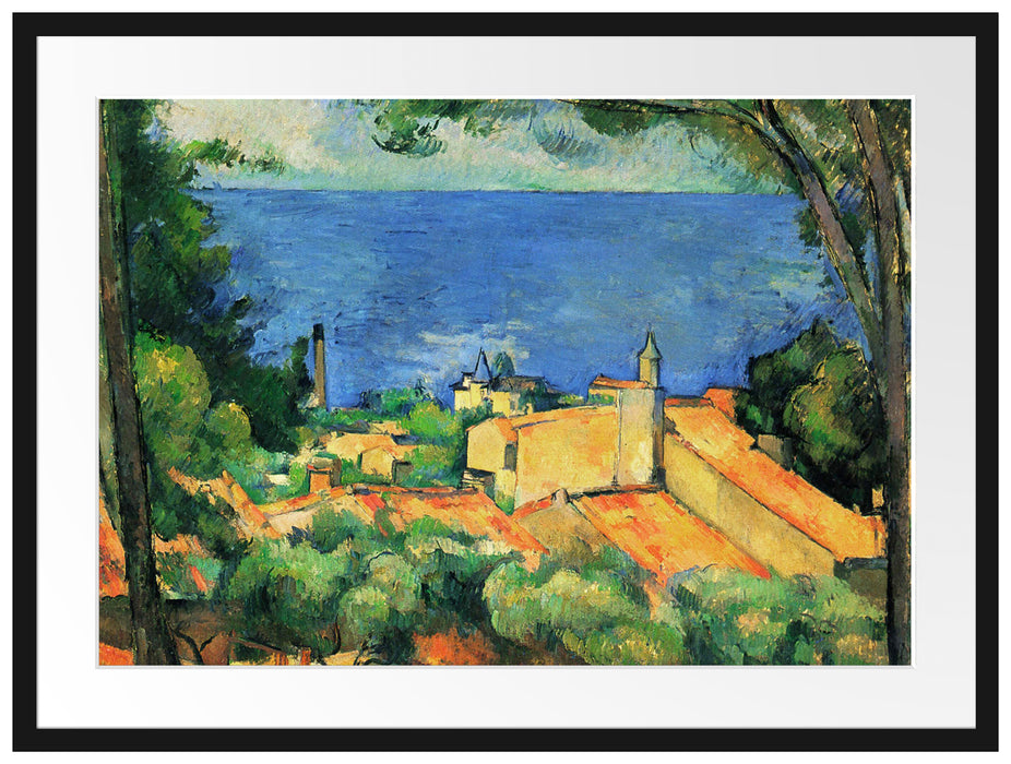 Paul Cézanne  - L'Estaque Passepartout Rechteckig 80