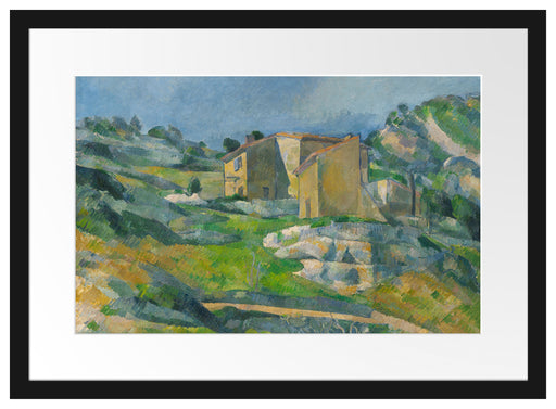 Paul Cézanne  - Das Riaux-Tal nahe l'Estaque Passepartout Rechteckig 40