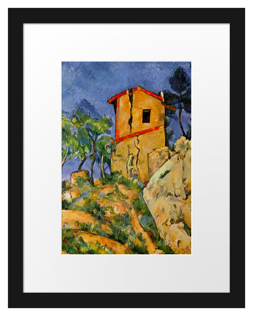 Paul Cézanne  - Das Haus mit geborstenen Wänden Passepartout Rechteckig 30