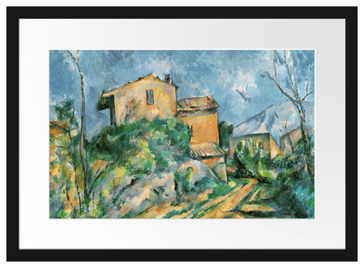 Paul Cézanne  - Das Haus Maria am Weg zum Château Noir Passepartout Rechteckig 40
