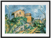 Paul Cézanne  - Das Haus Maria am Weg zum Château Noir Passepartout Rechteckig 80