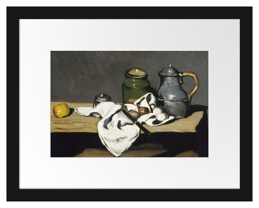 Paul Cézanne  - Stillleben mit offener Schublade Passepartout Rechteckig 30