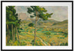 Paul Cézanne  - Mont Sainte Victoire und das Viadukt Passepartout Rechteckig 100