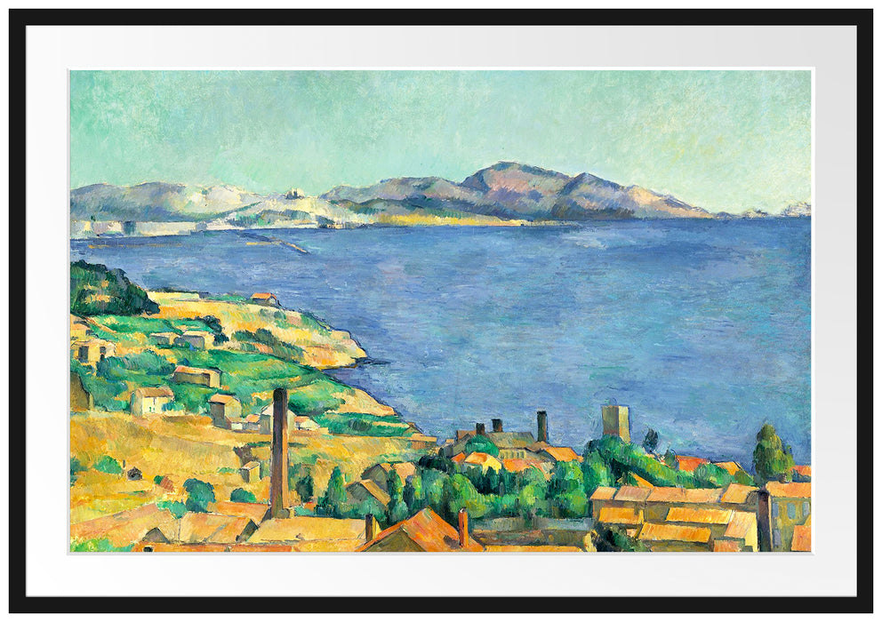 Paul Cézanne  - Der Golf von Marseilles Passepartout Rechteckig 100