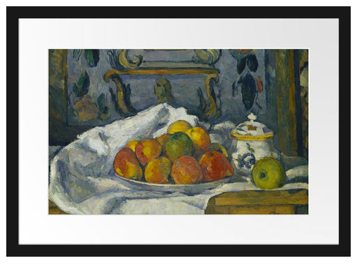 Paul Cézanne  - Apfelteller Passepartout Rechteckig 40