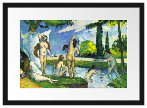 Paul Cézanne  - Die Badenden Passepartout Rechteckig 40