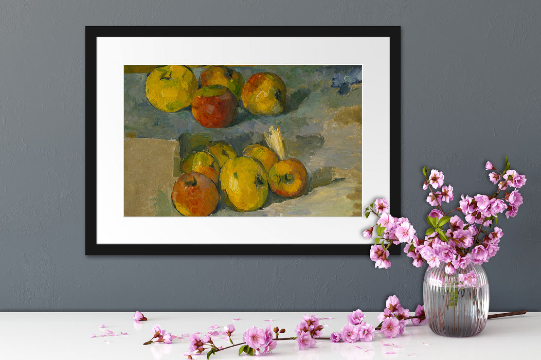 Paul Cézanne  - Äpfel Passepartout Dateil Rechteckig