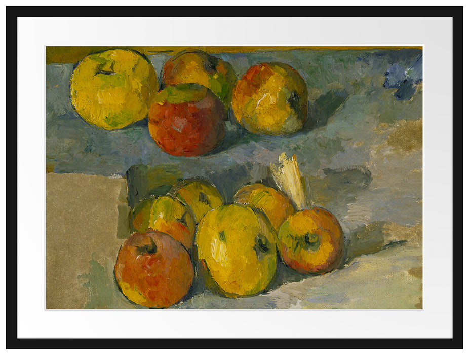 Paul Cézanne  - Äpfel Passepartout Rechteckig 80