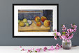 Paul Cézanne  - Stillleben mit Äpfel und Birnen.  Passepartout Dateil Rechteckig