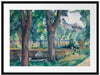 Paul Cézanne  - Das Becken beim Jas de Bouffan Passepartout Rechteckig 80