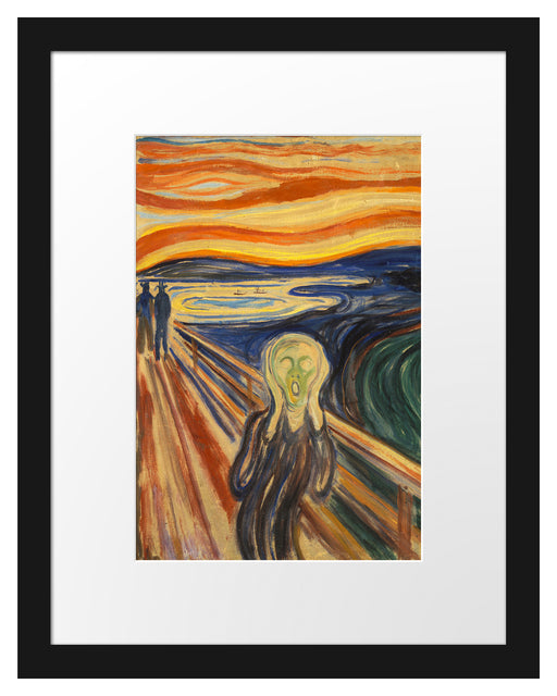 Edvard Munch - Der Schrei II Passepartout Rechteckig 30