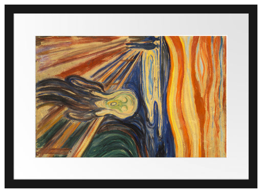 Edvard Munch - Der Schrei II Passepartout Rechteckig 40