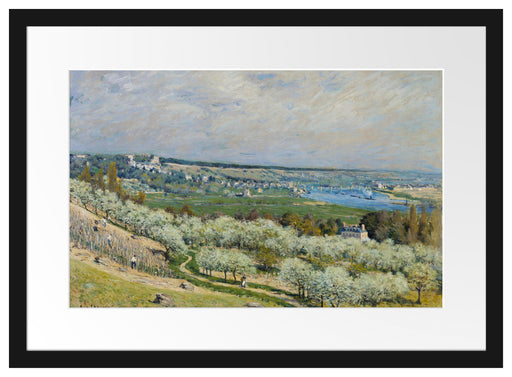 Alfred Sisley - Die Terrasse in Saint-Germain Spring Passepartout Rechteckig 40