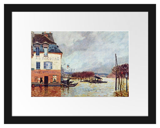 Alfred Sisley - Flood at Pont-Marley   Passepartout Rechteckig 30