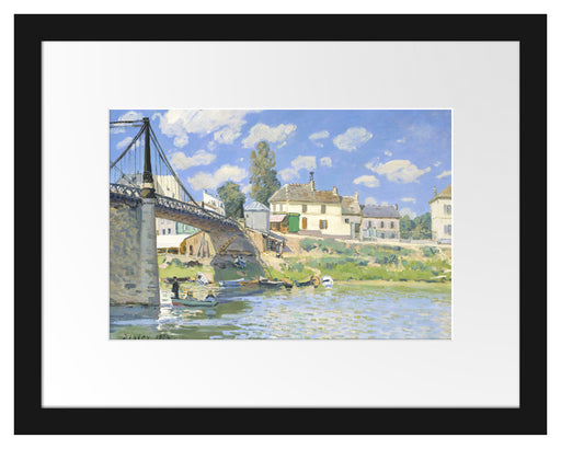 Alfred Sisley - Bridge at Villeneuve-la-Garenne Passepartout Rechteckig 30