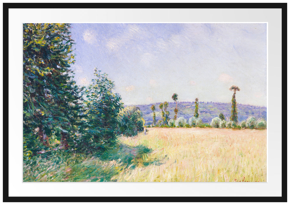 Alfred Sisley - Sahurs Meadows in Morning Sun  Passepartout Rechteckig 100